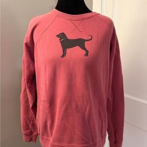 The Black Dog Pink Sweatshirt with Black Dog Logo